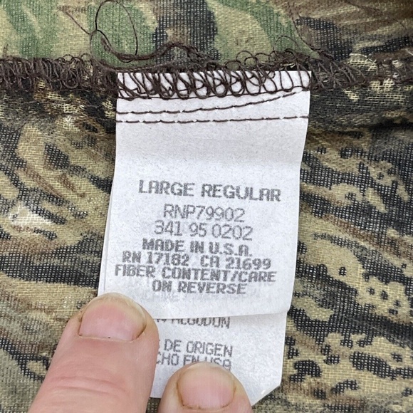 Realtree Gauze Lightweight Hunting Pants Large USA-Made Vtg Mens Camo Camouflage - Picture 6 of 9